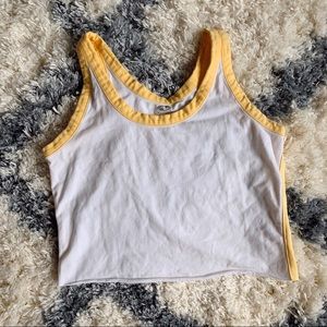 yellow and white tank